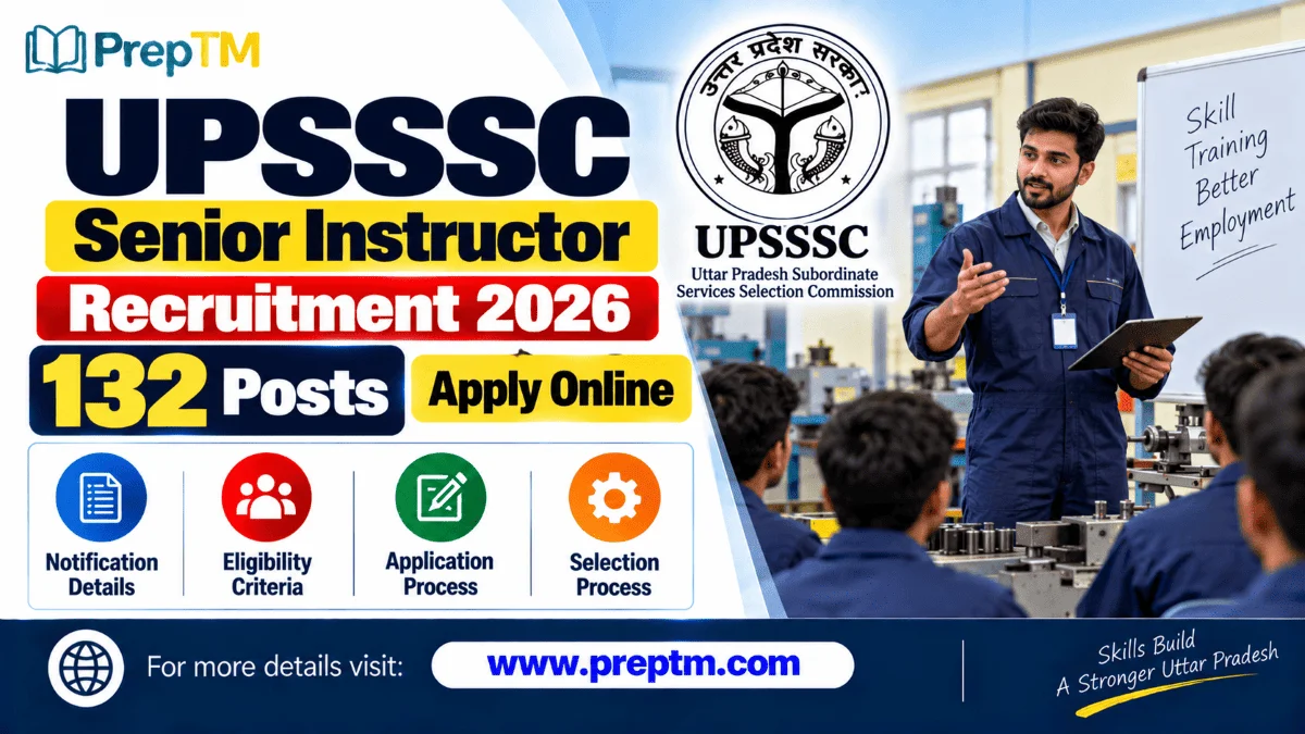 UPSSSC Senior Instructor Recruitment 2026 Notification Out For 132 Posts, Apply Online