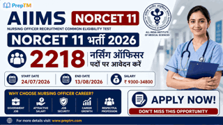 AIIMS NORCET 11 Recruitment 2026: 2218 Nursing Officer Posts Out