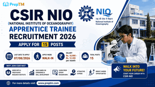CSIR NIO Apprentice Trainee Recruitment 2026: Apply for 15 Posts