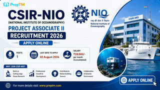 CSIR-NIO Project Associate II Recruitment 2026