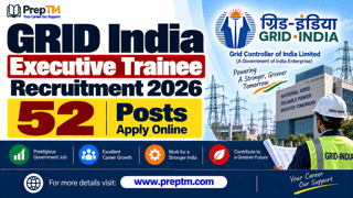 GRID India Executive Trainee Recruitment 2026: 52 Posts via GATE 2027
