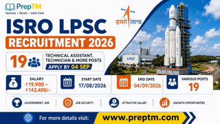 ISRO LPSC Recruitment 2026: 19 Technical Assistant, Technician & More Posts, Apply by 04 Sep
