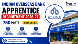 Indian Overseas Bank Apprentice Recruitment 2026-27 | 750 Posts Apply Online