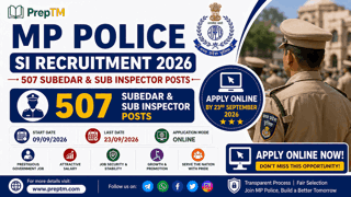 MP Police SI Recruitment 2026 - 507 Subedar & Sub Inspector Posts
