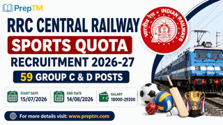 RRC Central Railway Sports Quota Recruitment 2026-27 | 59 Group C & D Posts