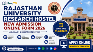Rajasthan University Research Hostel New Admission Online Form 2026