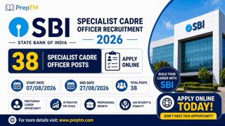 एसबीआई स्पेशलिस्ट कैडर ऑफिसर भर्ती 2026: 38 पदों के लिए आवेदन करें