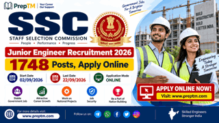 SSC Junior Engineer Recruitment 2026: 1748 Posts, Apply Online