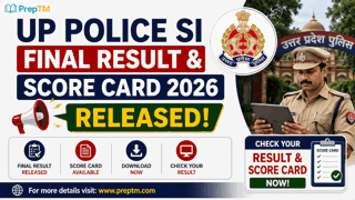 UP Police SI Final Result & Score Card 2026 Released