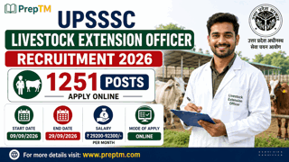UPSSSC लाइवस्टॉक एक्सटेंशन ऑफिसर भर्ती 2026: 1251 पद – ऑनलाइन आवेदन करें